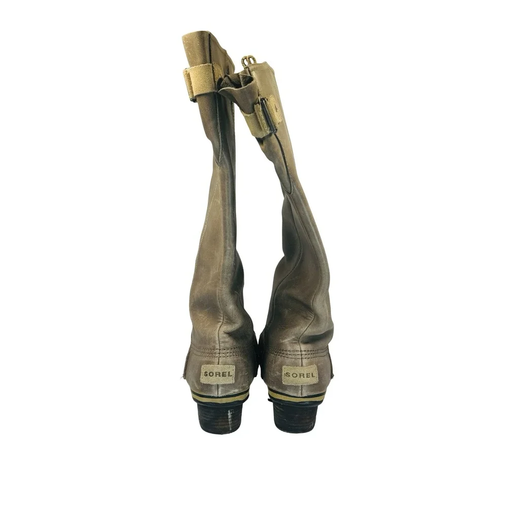 Sorel‎ Slimpack Riding Boots Women's 10 Tall Leather Waterproof Duck Boot Style